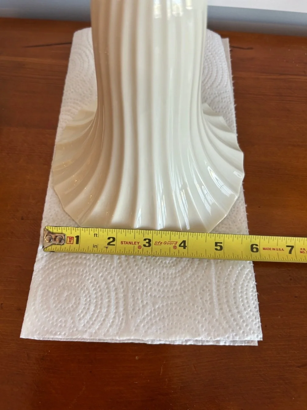 Vintage Lenox Ivory tulip fluted vase pink pedestal Antique Lenox vase Pristine